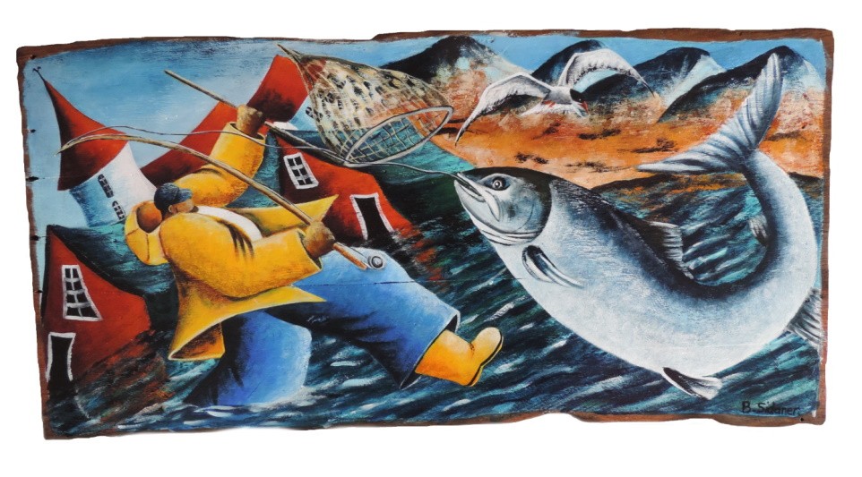 Pêcheur de saumon 69 x 37